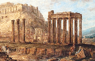 Construcción del Templo de Zeus Olímpico en Atenas